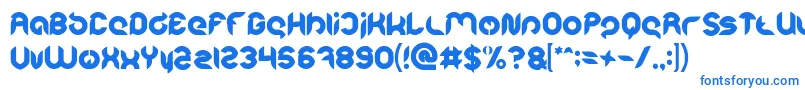 Intan Putri Pratiwi Bold-fontti – siniset fontit valkoisella taustalla