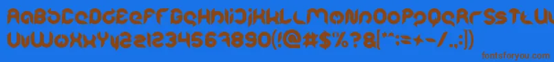 Intan Putri Pratiwi Bold-fontti – ruskeat fontit sinisellä taustalla