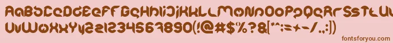 Intan Putri Pratiwi Bold-fontti – ruskeat fontit vaaleanpunaisella taustalla