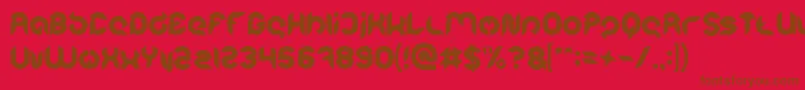 Intan Putri Pratiwi Bold Font – Brown Fonts on Red Background