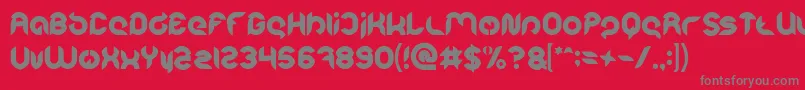 Intan Putri Pratiwi Bold-fontti – harmaat kirjasimet punaisella taustalla