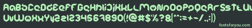 Intan Putri Pratiwi Bold Font – Green Fonts on Black Background