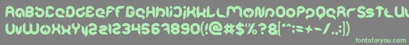 Intan Putri Pratiwi Bold Font – Green Fonts on Gray Background