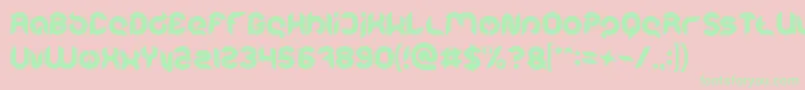 Intan Putri Pratiwi Bold-fontti – vihreät fontit vaaleanpunaisella taustalla