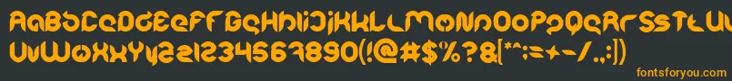 Шрифт Intan Putri Pratiwi Bold – оранжевые шрифты на чёрном фоне