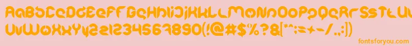 Шрифт Intan Putri Pratiwi Bold – оранжевые шрифты на розовом фоне