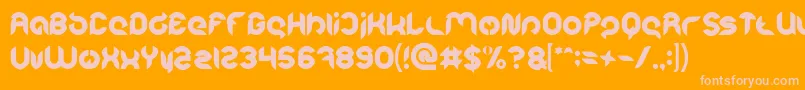 Intan Putri Pratiwi Bold-fontti – vaaleanpunaiset fontit oranssilla taustalla