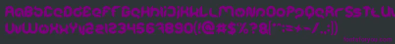 Intan Putri Pratiwi Bold-fontti – violetit fontit mustalla taustalla