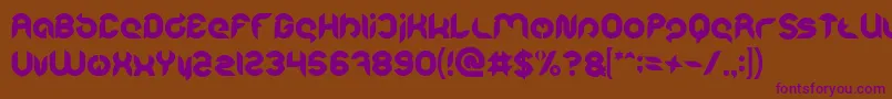 Intan Putri Pratiwi Bold-Schriftart – Violette Schriften auf braunem Hintergrund
