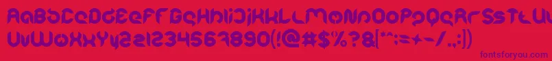 Intan Putri Pratiwi Bold-Schriftart – Violette Schriften auf rotem Hintergrund