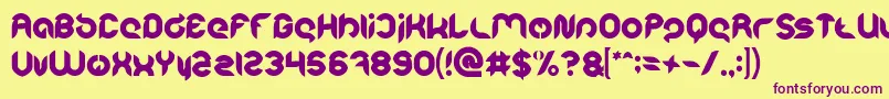Intan Putri Pratiwi Bold Font – Purple Fonts on Yellow Background