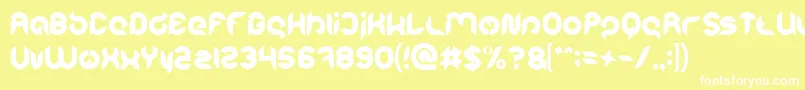 Intan Putri Pratiwi Bold Font – White Fonts on Yellow Background