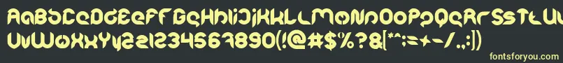 Intan Putri Pratiwi Bold Font – Yellow Fonts on Black Background