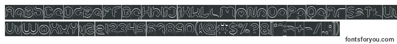 Intan Putri Pratiwi Hollow Inverse-fontti – suuret fontit