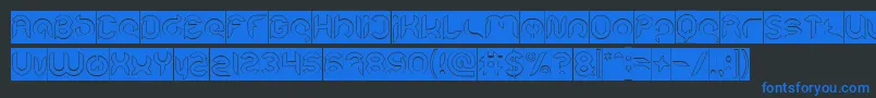 Intan Putri Pratiwi Hollow Inverse Font – Blue Fonts on Black Background