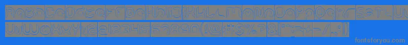 Intan Putri Pratiwi Hollow Inverse Font – Gray Fonts on Blue Background