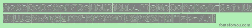 Intan Putri Pratiwi Hollow Inverse Font – Gray Fonts on Green Background
