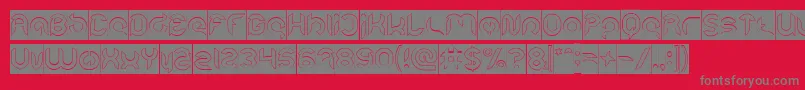 Intan Putri Pratiwi Hollow Inverse Font – Gray Fonts on Red Background