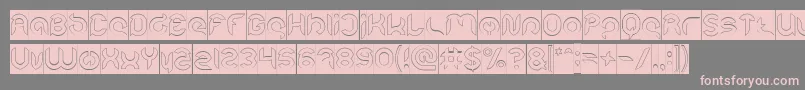 Intan Putri Pratiwi Hollow Inverse Font – Pink Fonts on Gray Background