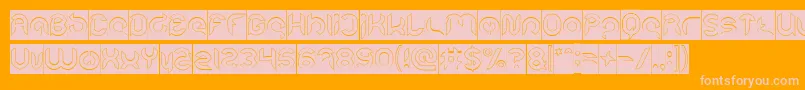 Intan Putri Pratiwi Hollow Inverse Font – Pink Fonts on Orange Background