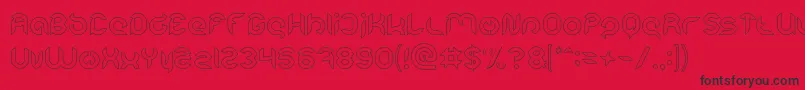 Intan Putri Pratiwi Hollow Font – Black Fonts on Red Background