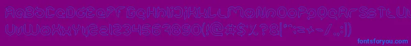 Intan Putri Pratiwi Hollow Font – Blue Fonts on Purple Background