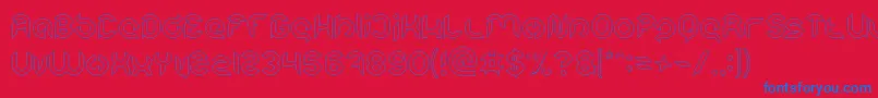 Intan Putri Pratiwi Hollow Font – Blue Fonts on Red Background