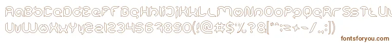 Intan Putri Pratiwi Hollow-fontti – ruskeat fontit valkoisella taustalla