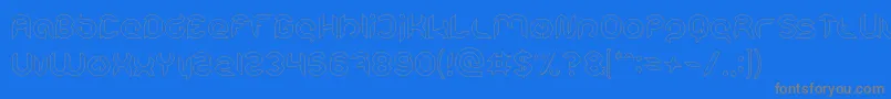 Intan Putri Pratiwi Hollow Font – Gray Fonts on Blue Background