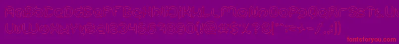 Intan Putri Pratiwi Hollow Font – Red Fonts on Purple Background