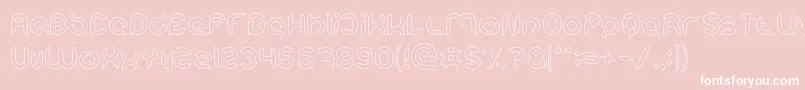 Intan Putri Pratiwi Hollow Font – White Fonts on Pink Background