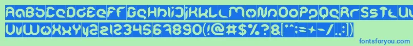 Intan Putri Pratiwi Inverse Font – Blue Fonts on Green Background