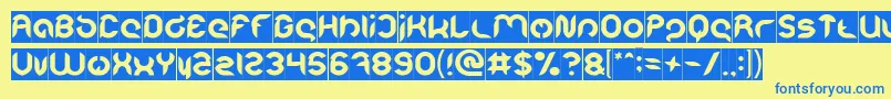 Intan Putri Pratiwi Inverse Font – Blue Fonts on Yellow Background