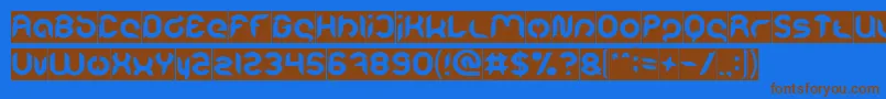 Intan Putri Pratiwi Inverse Font – Brown Fonts on Blue Background