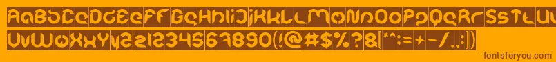 Intan Putri Pratiwi Inverse Font – Brown Fonts on Orange Background