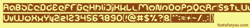 Intan Putri Pratiwi Inverse Font – Brown Fonts on Yellow Background