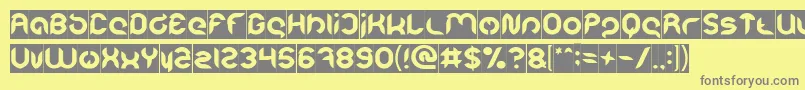 Intan Putri Pratiwi Inverse Font – Gray Fonts on Yellow Background