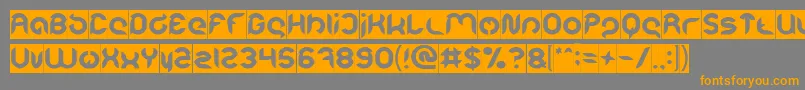 Intan Putri Pratiwi Inverse Font – Orange Fonts on Gray Background