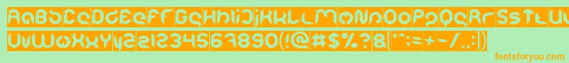 Intan Putri Pratiwi Inverse Font – Orange Fonts on Green Background
