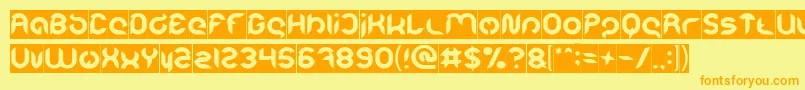 Intan Putri Pratiwi Inverse Font – Orange Fonts on Yellow Background