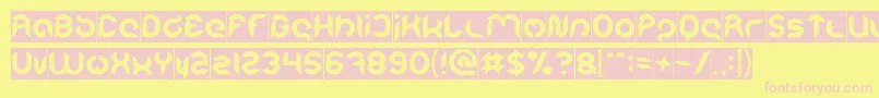 Intan Putri Pratiwi Inverse Font – Pink Fonts on Yellow Background