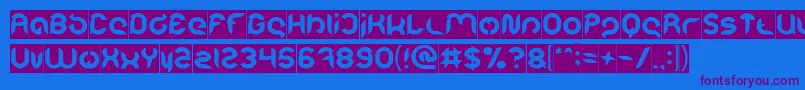 Intan Putri Pratiwi Inverse Font – Purple Fonts on Blue Background