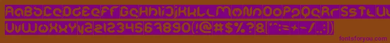 Intan Putri Pratiwi Inverse Font – Purple Fonts on Brown Background