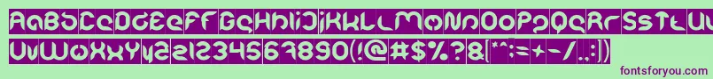 Intan Putri Pratiwi Inverse Font – Purple Fonts on Green Background