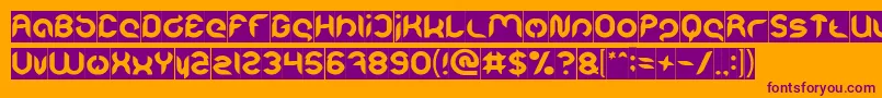Intan Putri Pratiwi Inverse Font – Purple Fonts on Orange Background