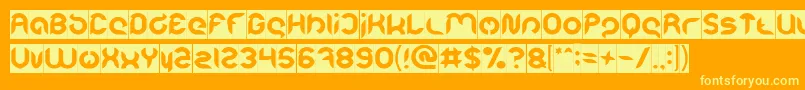 Intan Putri Pratiwi Inverse Font – Yellow Fonts on Orange Background