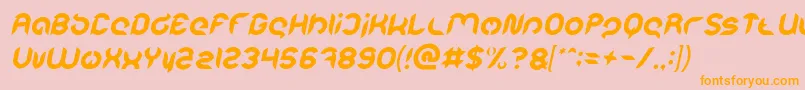 Intan Putri Pratiwi Italic Font – Orange Fonts on Pink Background