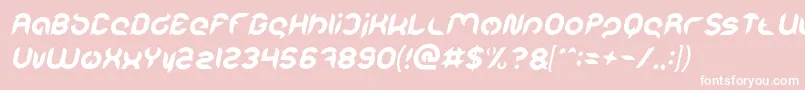 Intan Putri Pratiwi Italic Font – White Fonts on Pink Background