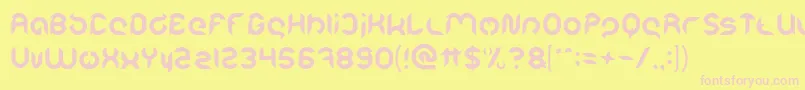 Intan Putri Pratiwi Light Font – Pink Fonts on Yellow Background