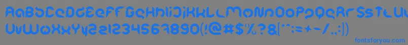 Intan Putri Pratiwi-Schriftart – Blaue Schriften auf grauem Hintergrund